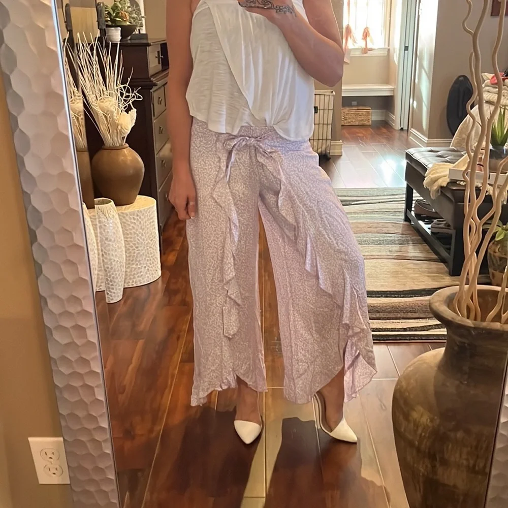 Kiwi & Punch flowy pants lavender tie waist - Picture 14 of 14